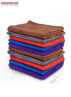 اشتري Thick and Quick Drying Car Microfiber Cleaning Towel Polishing Waxing Auto Detailing Towel Cloth Pack of 10 في الامارات