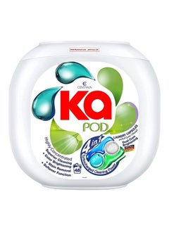 اشتري KA 4 in 1 PODS, 99.9% Anti-Bacterial Laundry Detergent, 48 Capsules, German Formulated Laundry Pods, Washing Liquid Capsules, Original Scent في الامارات