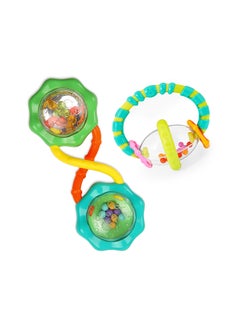 Buy Shake & Spin Rattle & Teether 2-Pieces Set in UAE