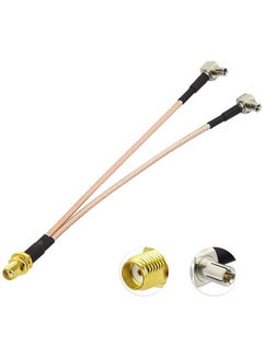 اشتري SMA female to 2 TS9 male coax adapter connector extension cable for antenna في السعودية