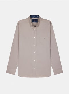 اشتري shirt with button-down collar and printed elbow patches في مصر