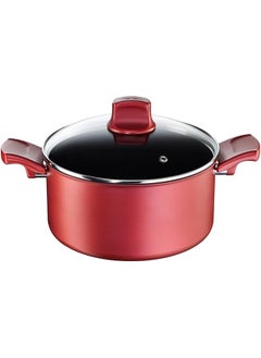 اشتري Character 24 Cm Casserole With Lid Non Stick Induction Red Aluminum C6824675 في السعودية