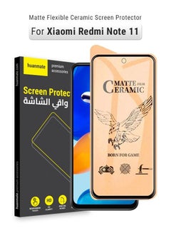 Buy Premium Matte Ceramic Screen Protector For Xiaomi Redmi Note 11 Black/Clear in Saudi Arabia