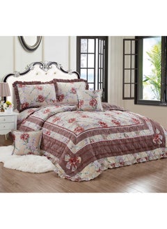 Buy Compressed Colored Comforter Set Single Size 4 Pieces 1 comforter + 1 bed sheet + 1 Pillowcase + 1 cushion case in Saudi Arabia