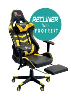 اشتري Gaming Chair with Footrest Computer Chair Deak Chair High Back Racing Style Office Chair with Headrest Support Adjustable Office Chair  62*48*132cm في السعودية