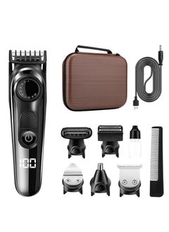 Buy Trimmer for Men, 5-in-1 Hair Trimmer, Showerproof Body Shaver and Groomer for Sensitive Areas, Safe All-in-One Style Kit for Body, Underarms, Beard, Face, and Nose Hair in UAE