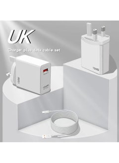 Buy 120w Fast Charger With Type-C Cable，Wall Charger for Huawei, Xiaomi,Honor in Saudi Arabia