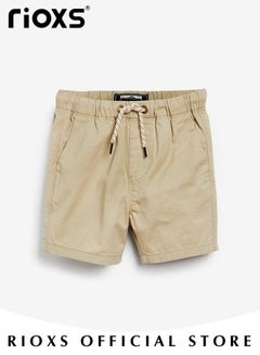 Buy Toddler Baby Boys Jogger Shorts Summer 100% Cotton Casual Knit Short Pants Active Pants with Drawstring in Saudi Arabia