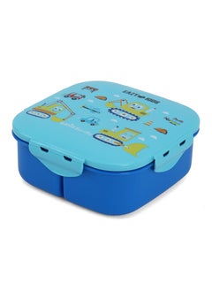 اشتري Eazy Kids Square Bento Lunch Box-Construction Blue في الامارات