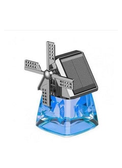 Buy Solar-Powered Car Air Fresheners Windmill Design Car Perfume with Solar Auto Rotating Aromatherapy Diffuser Blue Ocean in UAE