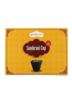 Buy Shubhkart 12 PCS Premium Sambrani Dhoop Cup, Black | Long Lasting Aroma for Prayer, Puja, and Meditation | Charcoal-Laden Loban Incense for Relaxation and Stress Relief | 12 Cups in UAE