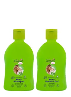 Buy Elegant 200ml Baby Shampoo + 200ml Baby Shower Gel Aloe Vera in UAE