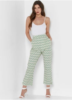 اشتري High Waist Printed Pants في السعودية