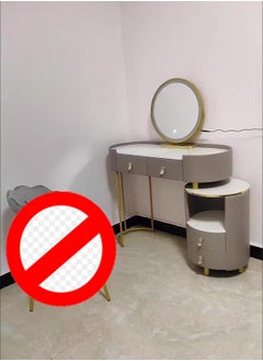 Buy Makeup Dressing Table LED Mirror With Storage Cabinet in UAE