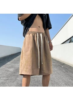 اشتري New Harajuku Mens Summer Casual Shorts Coffee color في السعودية