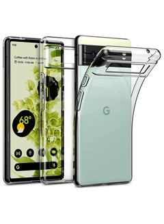 اشتري Google Pixel 6a Clear Shockproof Case Ultra Slim Transparent Soft TPU Cover 6.1 inch في الامارات