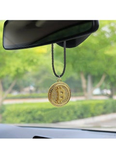 Buy Car Rearview Mirror Pendant with Bitcoin Design, Rhinestone-Embellished Decoration in Saudi Arabia