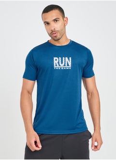 Buy Chest Slogan Print Workout T-Shirt in Saudi Arabia