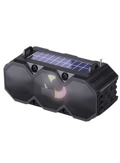 Buy Solar Bluetooth Speaker Portable Hand Carry Solar Bluetooth Speakers Wireless Outdoor Speaker with Subwoofer Deep Bass Powerful Stereo Speaker for Business Travel and Home Party Travel Black in UAE