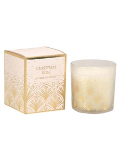 Buy Joy Christmas Rose Jar Candle, White - 220 gm in UAE