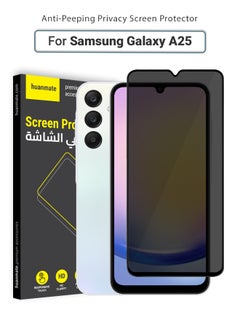 Buy Samsung Galaxy A25 Privacy Screen Protector – Premium Edge to Edge Anti Spy Privacy Tempered Glass, Oleophobic Coating, Delicate Touch, Anti-Explosion, Smooth Arc Edge, Easy Installation in Saudi Arabia