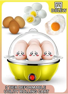 Buy Multifunction Electric 7 Eggs Poacher Fryer Cooker Boiler Steamer Maker Machine Cooking Kitchen Tools in UAE