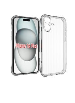 Buy Soft Flexible TPU Anti-Shock Slim Transparent Back Cover For iPhone 16 Plus in Saudi Arabia