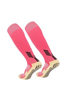 Buy Soccer socks, sports knee socks over the knee compression compression sports socks for men and women running training football thick thermal socks (one pair) in Saudi Arabia