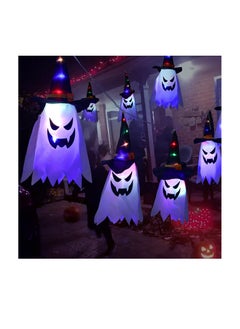 Buy Halloween Decorations Flying Ghost Hats,5 Pack Ghost Hanging Halloween Indoor Outdoor Decor Cute Party Supplies with Colorful LED Ghost Hat String Lights for Outdoor Indoor Eaves Porch Courtyard Party in UAE