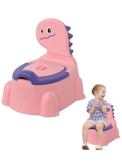 اشتري Potty Toilet potty Training Chair Baby Toddler Boys Girls Toddler Dinosaur Potty Comfortable Children 1-6 Years Old Baby Toilet Toddler Animal Potty Seat With Lid Back Potty Trainer (Pink) في الامارات