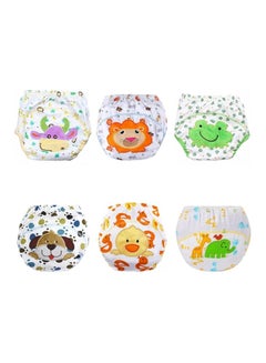 Buy Baby Diapers Cotton and Reusable Baby Washable Cloth Diaper Nappies, Baby Training Pants, Ideal for Toddlers and Children (Pack Of 6 (Ice Cream, Duck, Monkey. etc.)) in Egypt