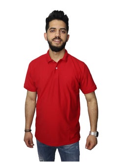 Buy Casual Polo T-Shirt Cotton - Red in Egypt