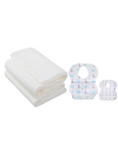 Buy Combo Pack Disposable Bibs Pack Of 15 With Disposable Towel Pack Of 3 Elephant in UAE