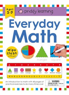 Buy Priddy Books Us Wipe Clean Workbook: Everyday Math: Ages 5-7; wipe-clean with pen in UAE