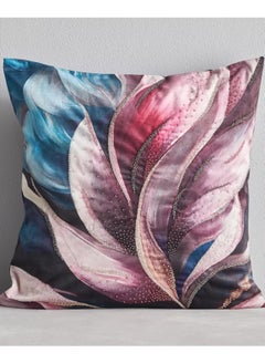 Buy Sama Imperiale Wave Printed Beaded Filled Cushion 50x50 cm in Saudi Arabia