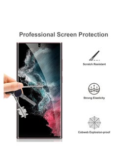 اشتري 2Packs Samsung Galaxy S23 Ultra /S22 Ultra 6.8 inch Screen Protector (Not Glass), Galaxy S22 Ultra Flexible TPU Film, Fingerprint Unlocking Support, Case Friendly--Clear في السعودية