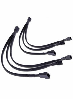 Buy Fan Splitter, Fan Adapter, Cable Sleeved Braided Y Splitter Computer Pc 4 Pin, Fan Extension Power Cable, 1 to 3 Converter, for Computer Cpu Cooling Fan Extension Cable,10 Inches (2 Pack) in Saudi Arabia