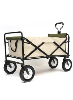 Buy Outdoor Folding Camping Cart Wagon Shopping Cart Adjustable Handle, Suitable For Garden, Sports, Camping, Picnic in Saudi Arabia