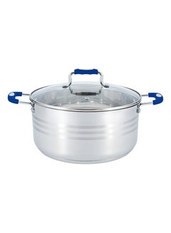 Buy Wilson Stainless Steel Casserole With Blue Color Silicon Handle in UAE