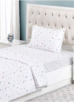 Buy Starry Duvet Cover and Pillowcase Set, White - 135x200 cm in UAE