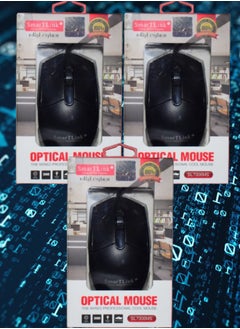 اشتري 3 Pieces SmarTLink Optical Mice The Wired Professional Cool Mouse SL7006MS في السعودية