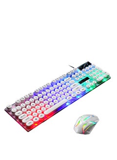 Buy GTX300 Wired Rainbow LED Gaming Keyboard And Mouse Set, Keyboard, Mouse, Mice in UAE