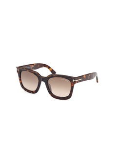 اشتري Women's Square Shape Acetate Sunglasses FT111552G52 Lens Size: 52 Millimeter - Dark Havana في السعودية