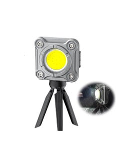 اشتري Rechargeable LED Work Light, 2000 Lumens, Magnetic Base, 3 Light Modes, COB Flood Light with Tripod, 180° Rotation, Portable Cordless Light for Car Repair, Fishing في الامارات