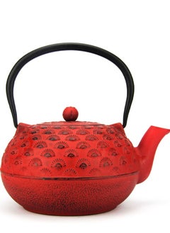 Buy Durable Tetsubin Stainless Steel Infuser for Loose Leaf Tea Construction Enameled Interior 1.8 Liters Red in UAE