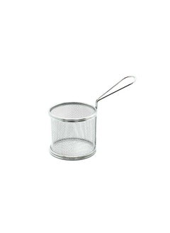 اشتري Stainless Steel Round Fry Basket With Handle-Silver في الامارات