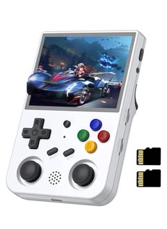 Buy RG353V Retro Handheld Game with Dual OS Android 11 and Linux, RG353V with 64G TF Card Pre-Installed 4452 Games Supports 5G WiFi 4.2 Bluetooth (White) in Saudi Arabia