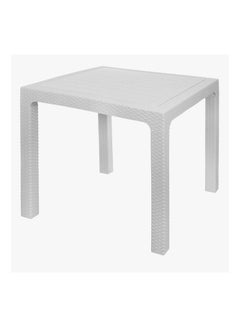 Buy Lanya rattan table 80*80 white plastic 54522 in Egypt