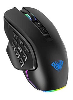 Buy RGB Gaming Mouse with 9 Side Buttons High Precision 10000 DPI Optical Sensor in UAE