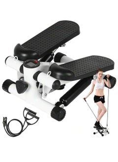 Buy Mini Fitness Twist Stepper Electronic Display Home Exercise Equipment with Resistance Bands 30.5 x 33 x 20cm in UAE